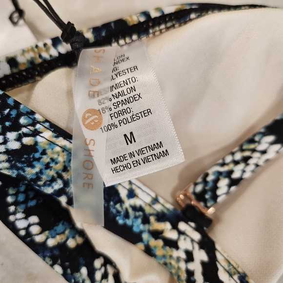 NWT Shade & Shore Blue Snake Print Bikini Top Size Medium - Picture 6 of 8
